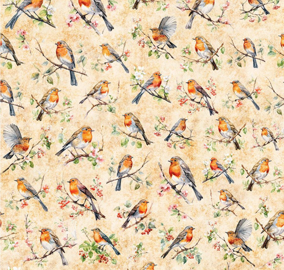 Quilting Treasures: State Birds - Robins - 31203-A