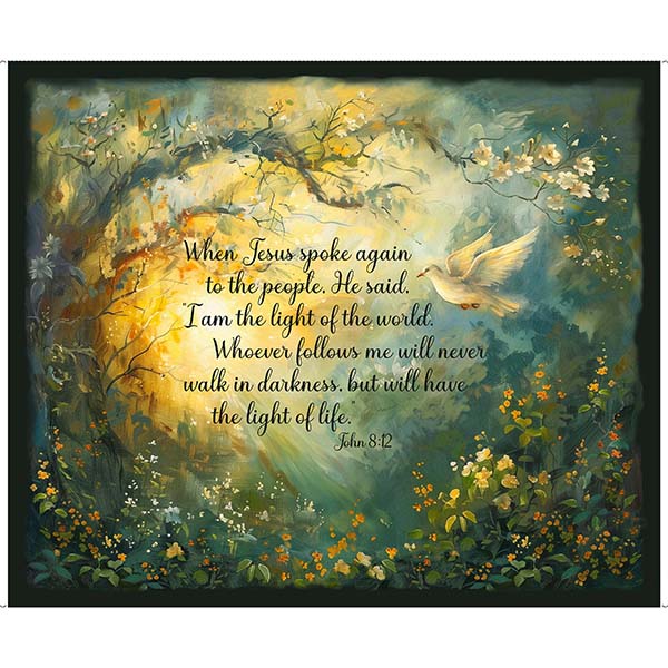 Quilting Treasures: Light of the World - Dove Light - Panel - 31245-X - Religious