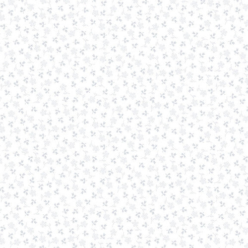 Henry Glass: White on White - 408-01W - Tiny Tulips