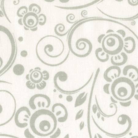 108" Quilt Back: Basic Palette - Scroll Grey - 48496-GW