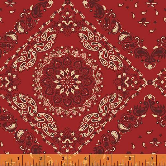 108" Quilt Back - Windham - Bandana - Red - 53188W-1