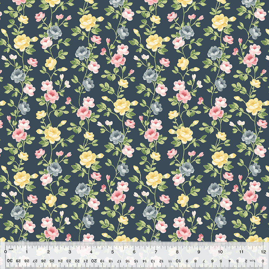 Windham: Laurel - Spring Flow - Navy - 53834-7