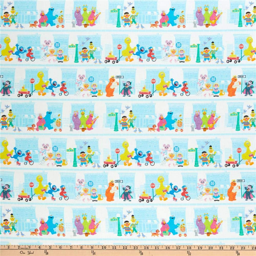 Quilting Treasures: Sesame Street - Characters on Sesame Street - Sesame Workshop -27538-B