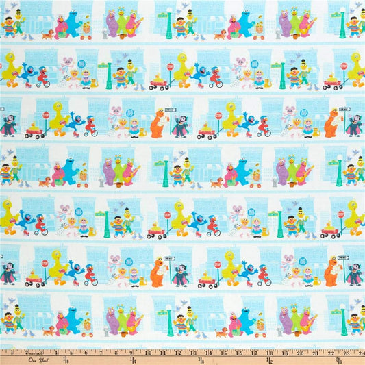Quilting Treasures: Sesame Street - Characters on Sesame Street - Sesame Workshop -27538-B
