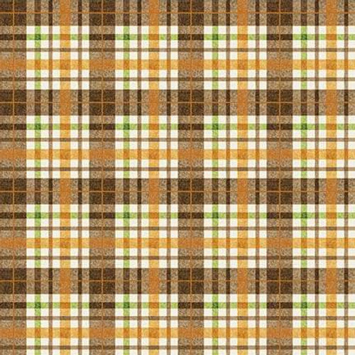 Henry Glass: Autumn Elegance - Brown Plaid - 728M-35