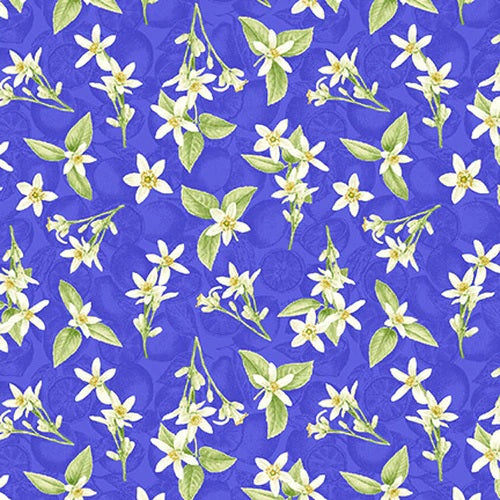Henry Glass:  Just Lemons - Small Tossed Lemon Flowers - 9348-74
