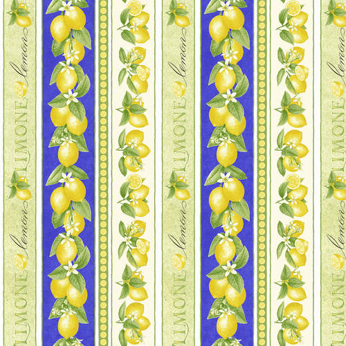 Henry Glass:  Just Lemons - Border Stripe - 9350-14