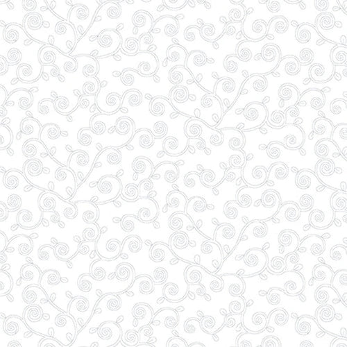 Henry Glass: QuiltersflourII - Double Outline Swirl - 9423-01W