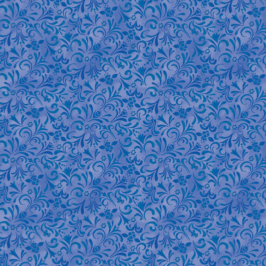 Benartex: Shorelights - Scroll - Blue - 9440B-54