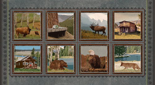 Henry Glass:  Yellowstone - 8 Block Panel - 9489-93