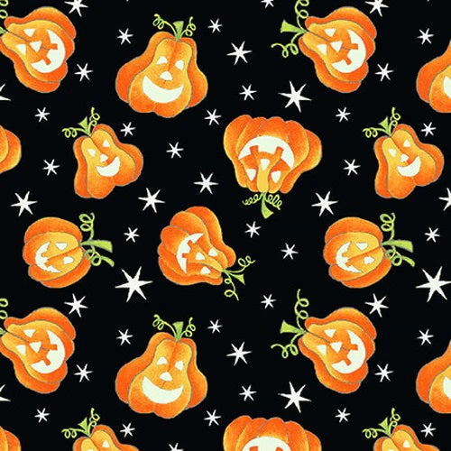 Henry Glass: Here We Glow - Tossed Pumpkins - 9540G-93 - Glow In The Dark