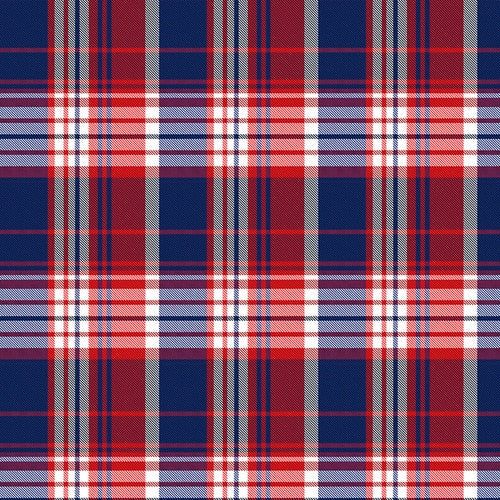 Henry Glass: Teddy's  America - Plaid - 9582-77