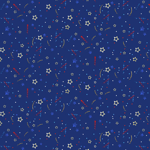 Henry Glass: Teddy's  America - Confetti Allover - 9585-77