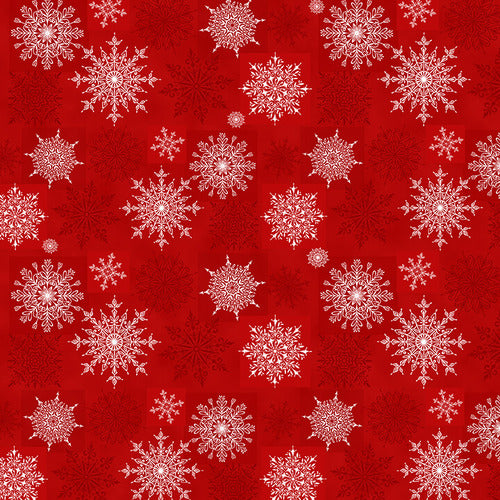 Henry Glass: Holiday Lane - Snowflakes on Texture - 9632-88