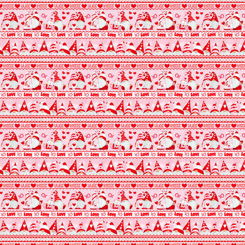 Henry Glass: Gnomie Love - Novelty Stripe Gnomes - 9789-28