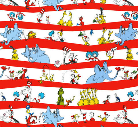 Robert Kaufman Dr Seuss Celebrate Seuss Celebration Cotton Quilting Fabric ADE-10788-203