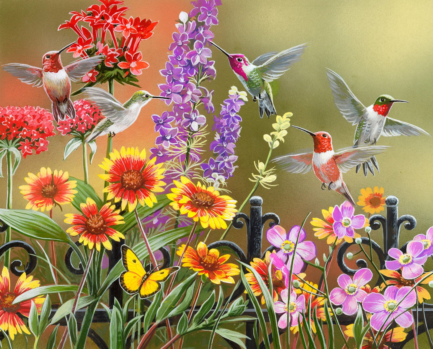 David Textiles: Hummingbirds Panel - AL49992