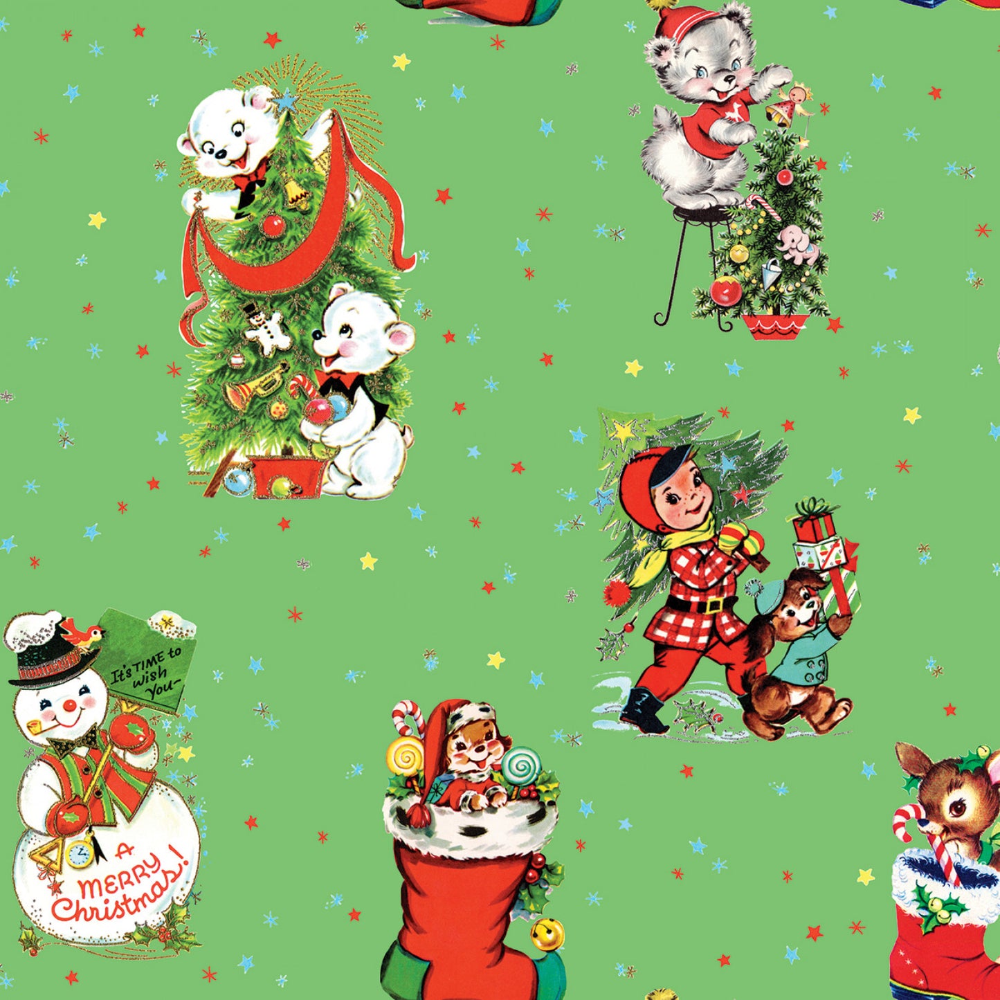 Riley Blake: Jingle Bells - C14830R-GREEN - Winter