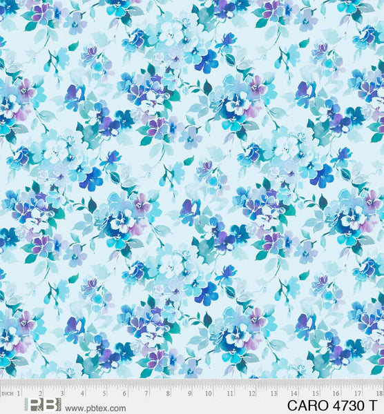 108" Quilt Back - P&B Textiles - Carolyn - Floral - CARO 4730-T