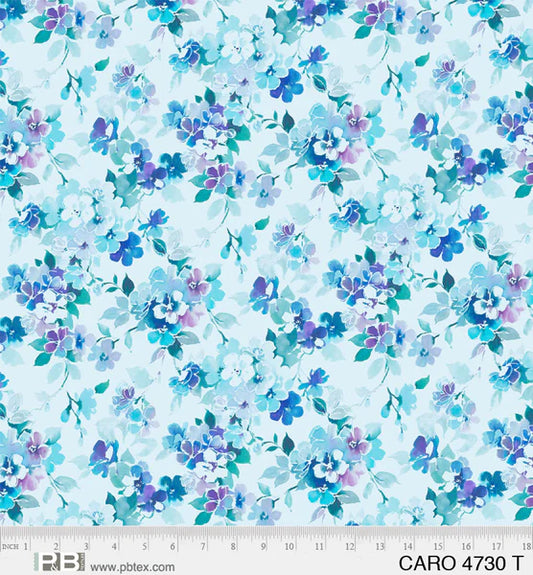 108" Quilt Back - P&B Textiles - Carolyn - Floral - CARO 4730-T