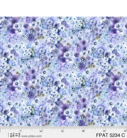 108" Quilt Back - P&B Textiles - Flower Patch - Purple - FPAT5234-C