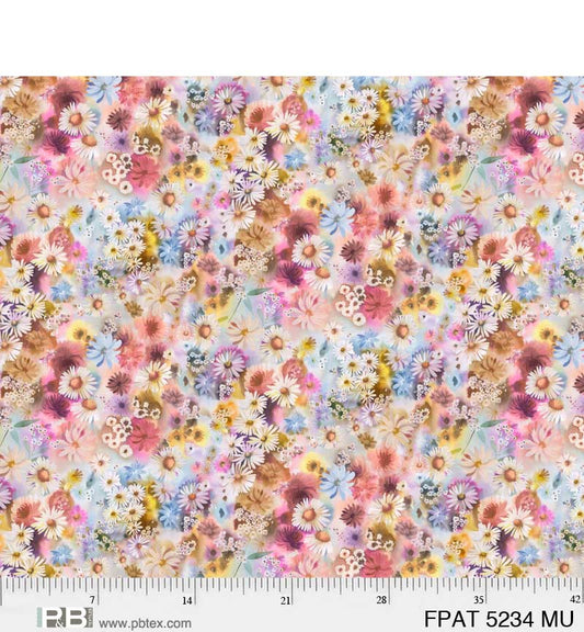 108" Quilt Back - P&B Textiles - Flower Patch - Multi - FPAT5234-MU