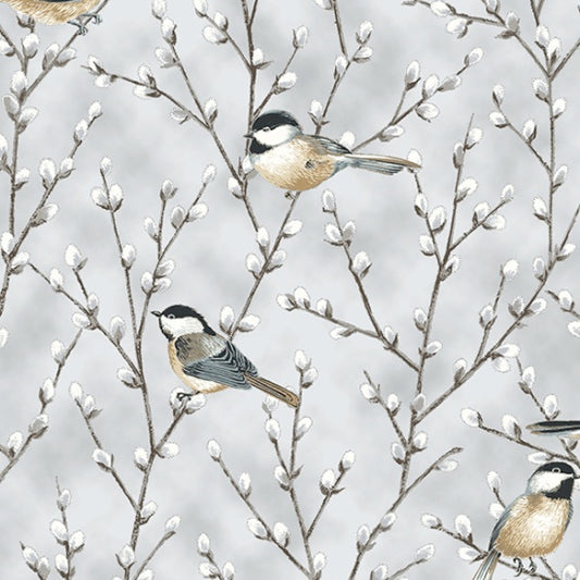 Hoffman: First Snowfall - Chickadees - S7713-674S