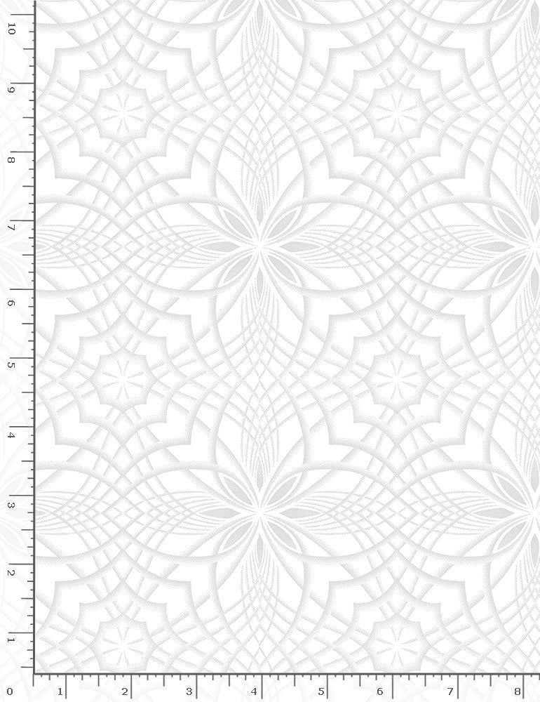 Timeless Treasures:  Basics Whiteout - Kaleidoscope - C1712
