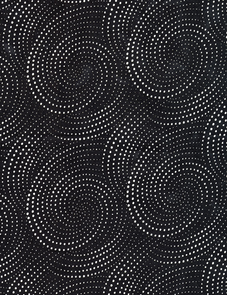 108" Quilt Back - Timeless Treasures - 108" Black Spirals - C8737-XINK