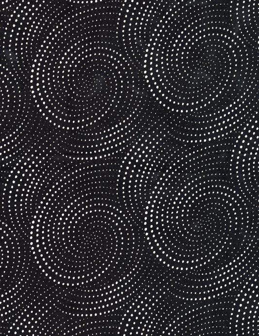 108" Quilt Back - Timeless Treasures - 108" Black Spirals - C8737-XINK