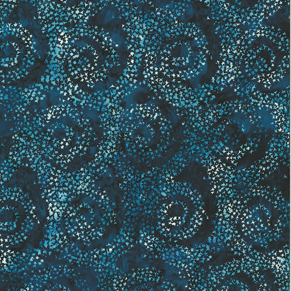 Batiks - Hoffman: Into the Mist - Starry Swirls - Midnight - MR27-128