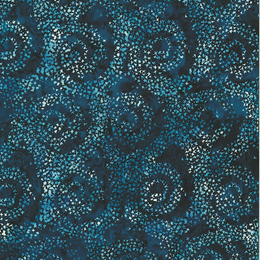 Batiks - Hoffman: Into the Mist - Starry Swirls - Midnight - MR27-128