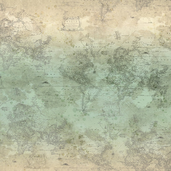 Hoffman: - Vintage Farmhouse - World Map - MRD13-119