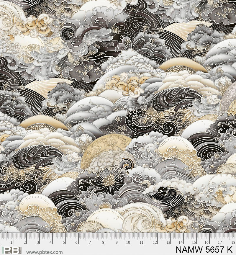 108" Quilt Back - P&B Textiles - Waves in Motion - NAMI-05657-K