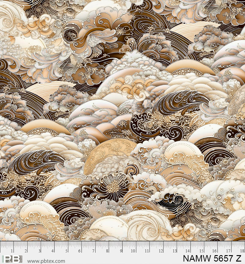 108" Quilt Back - P&B Textiles - Waves in Motion - NAMI-05657-Z