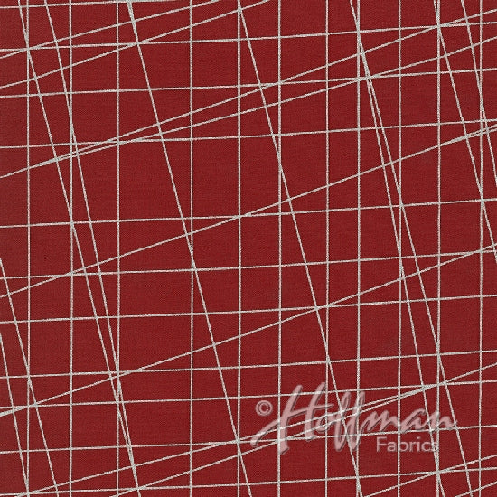Hoffman:  Sparkle and Fade - Red and Silver - P4324-5S
