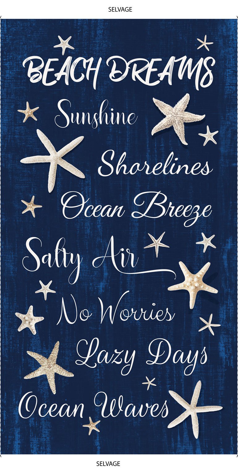 Timeless Treasures: Beach Dreams - Shinging Brightly - Panel - C1232