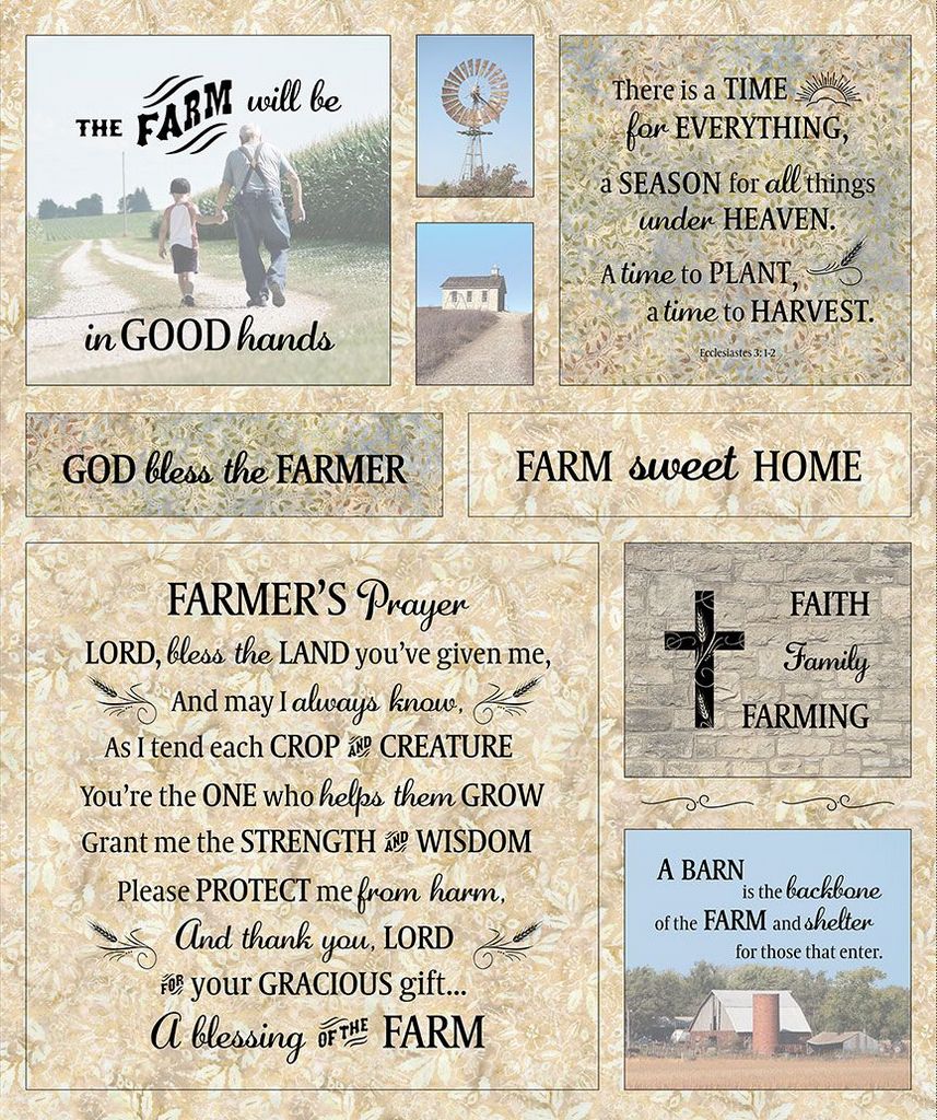 Timeless Treasures: Tonga Farm Sweet Home - Panel - CD3610