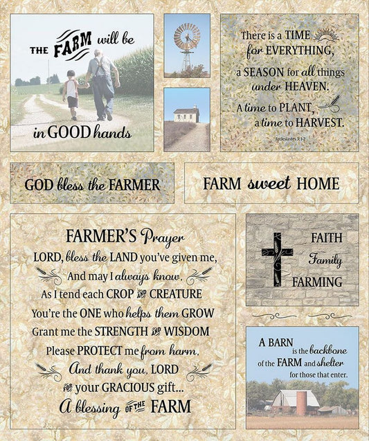 Timeless Treasures: Tonga Farm Sweet Home - Panel - CD3610