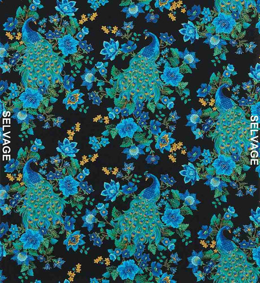Timeless Treasures: Luminous - Beautiful Peacock - CM8662