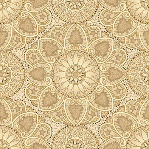 108" Quilt Back: Henry Glass - Cottage Linen - 464-44 - Mandella Allover - Kim Deihl