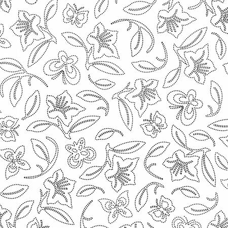 108" Quilt Back - P&B Textiles - Ramblings Wide - Dotted Floral - RAMW-4987-W
