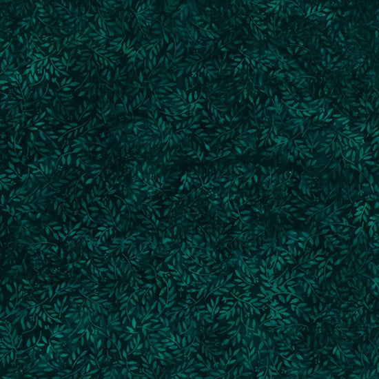 Batiks - Hoffman:  Bali Batiks - Ditsy Flowers - Deep Emerald - S2319-702