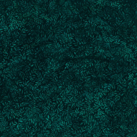 Batiks - Hoffman:  Bali Batiks - Ditsy Flowers - Deep Emerald - S2319-702