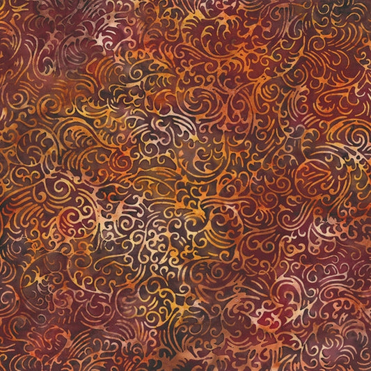 Batiks - Hoffman: Bali Batiks - Scroll - Paprika - S2356-389