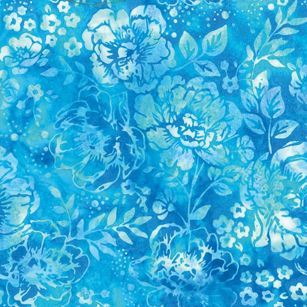 Batiks - Hoffman: Bali Batiks - Peony - Peacock - S2363-136