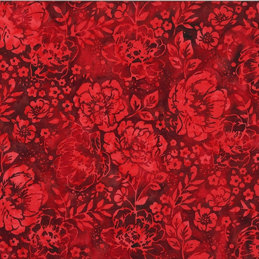 Batiks - Hoffman: Bali Batiks - Peony - Red - S2363-5