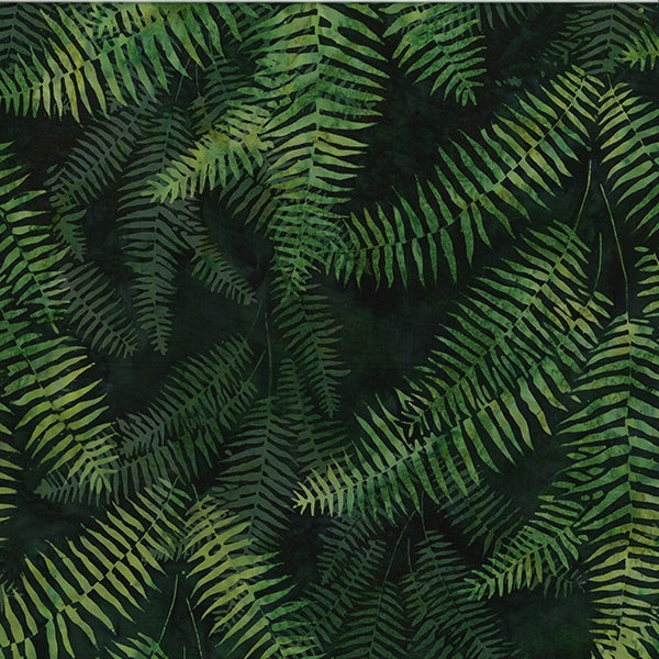 Batiks - Hoffman: Bali Batiks - Ferns - Christmas Green - S2373-189