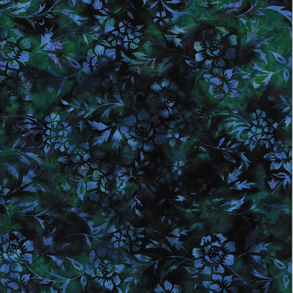Batiks - Hoffman: Bali Batiks - Floral - Evening - T2383-101