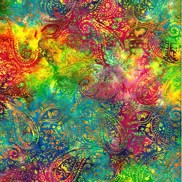 Batiks - Hoffman: Bali Batiks - Paisley - Primary - T2386-285